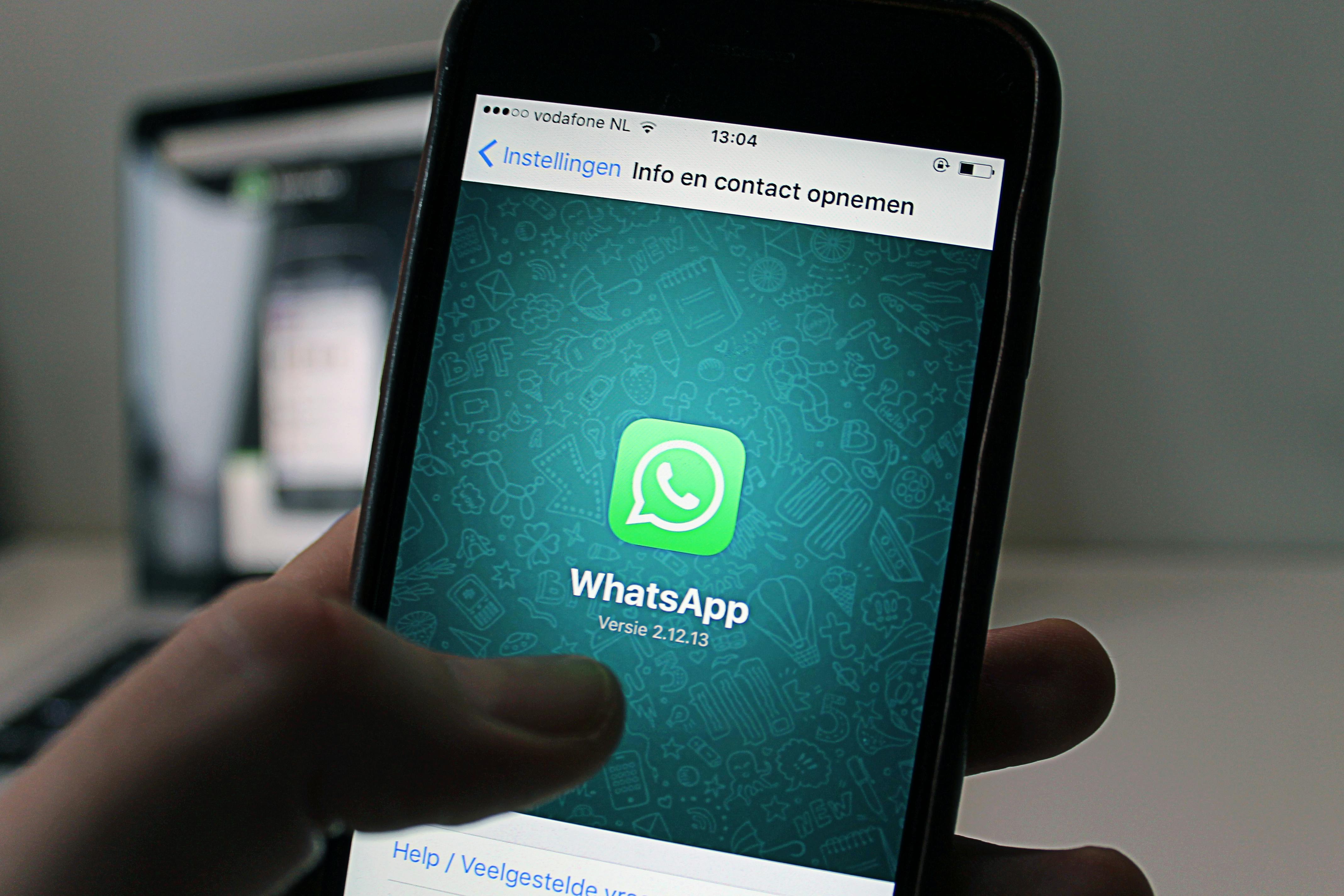 WhatsApp on a mobile phone in the Netherlands